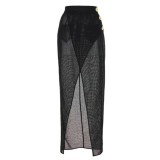 Women Solid Color Patchwork One-Piece Swimsuit