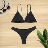 Solid Color Bikini Swimsuit