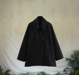 Women Turndown Collar Long Sleeve Jacket