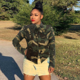 Sexy Fashion Women's Clothing Long-Sleeved Denim Jacket Top