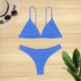Solid Color Bikini Swimsuit