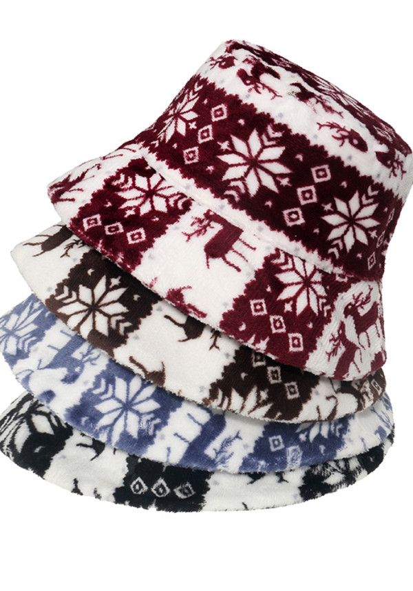 Autumn And Winter Elk Christmas Fisherman Hat