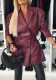 Autumn And Winter Long Sleeve Faux Leather Career Women Office Jacket