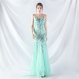 Plus Size Women 3xl4xl Sequins Plus Formal Party Maxi Evening Dress