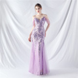 Plus Size Women 3xl4xl Sequins Plus Formal Party Maxi Evening Dress