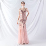 Plus Size Women 3xl4xl Sequins Plus Formal Party Maxi Evening Dress