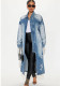 Women Cross Embroidered Denim Jacket
