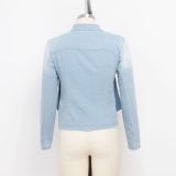 Sexy Fashion Women's Clothing Long-Sleeved Denim Jacket Top