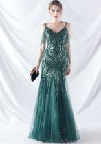 Plus Size Women 3xl4xl Sequins Plus Formal Party Maxi Evening Dress