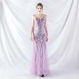 Plus Size Women 3xl4xl Sequins Plus Formal Party Maxi Evening Dress