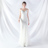 Plus Size Women 3xl4xl Sequins Plus Formal Party Maxi Evening Dress