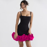Women Sexy Suspender Backless Dress