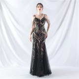 Plus Size Women 3xl4xl Sequins Plus Formal Party Maxi Evening Dress