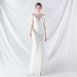 Plus Size Women 3xl4xl Sequins Plus Formal Party Maxi Evening Dress