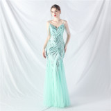 Plus Size Women 3xl4xl Sequins Plus Formal Party Maxi Evening Dress