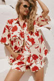 Women Printed Top and Short Two Piece Set