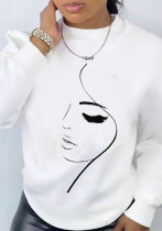 Women Round Neck Long Sleeve Printed Top Women Round Neck Long Sleeve Printed Top