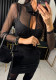 Women Fake Two-Piece Beaded Bodycon Dress