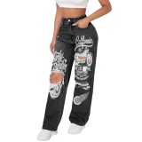 Women Casual Denim Pants Jeans