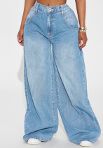 Women wide-leg Denim Pants Jeans