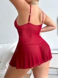 Plus Size Women Lace sleeveless Dress Sexy Lingerie