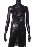 Sexy Metal Sequin Strap Night Club Dress