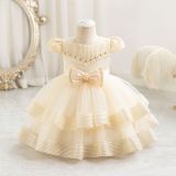 Puffy Princess Cascading Ruffles Dress Baby Evening Dress
