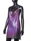 Sexy Metal Sequin Strap Night Club Dress