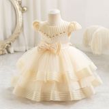 Puffy Princess Cascading Ruffles Dress Baby Evening Dress