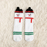 Christmas Cute Elk Santa Coral Fleece Socks