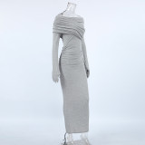 Women sexy knitting Off Shoulder Bodycon dress