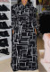 Plus Size Women Printed Shirt Dress