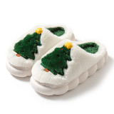 Santa Claus warm fur slippers