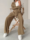 Women American long-sleeved Cargo Jumpsuit