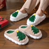 Santa Claus warm fur slippers