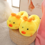 Christmas Elk Cartoon Autumn and Winter Plush Slippers