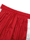 Women Sports Woven Colorblock Top and Pant Two Piece Set