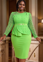 Women lace sleeve ruffle party Bodycon Dresses Women lace sleeve ruffle party Bodycon Dresses