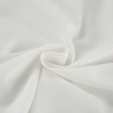 Women white sexy Turndown Collar long-sleeved hollow chiffon shirt