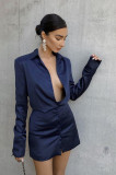 Women long-sleeved shirt dress
