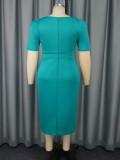 Women asymmetric collar Formal Party Dress