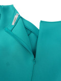 Women asymmetric collar Formal Party Dress