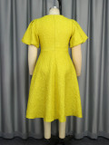 Plus Size African Women flower dress
