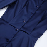 Women long-sleeved shirt dress