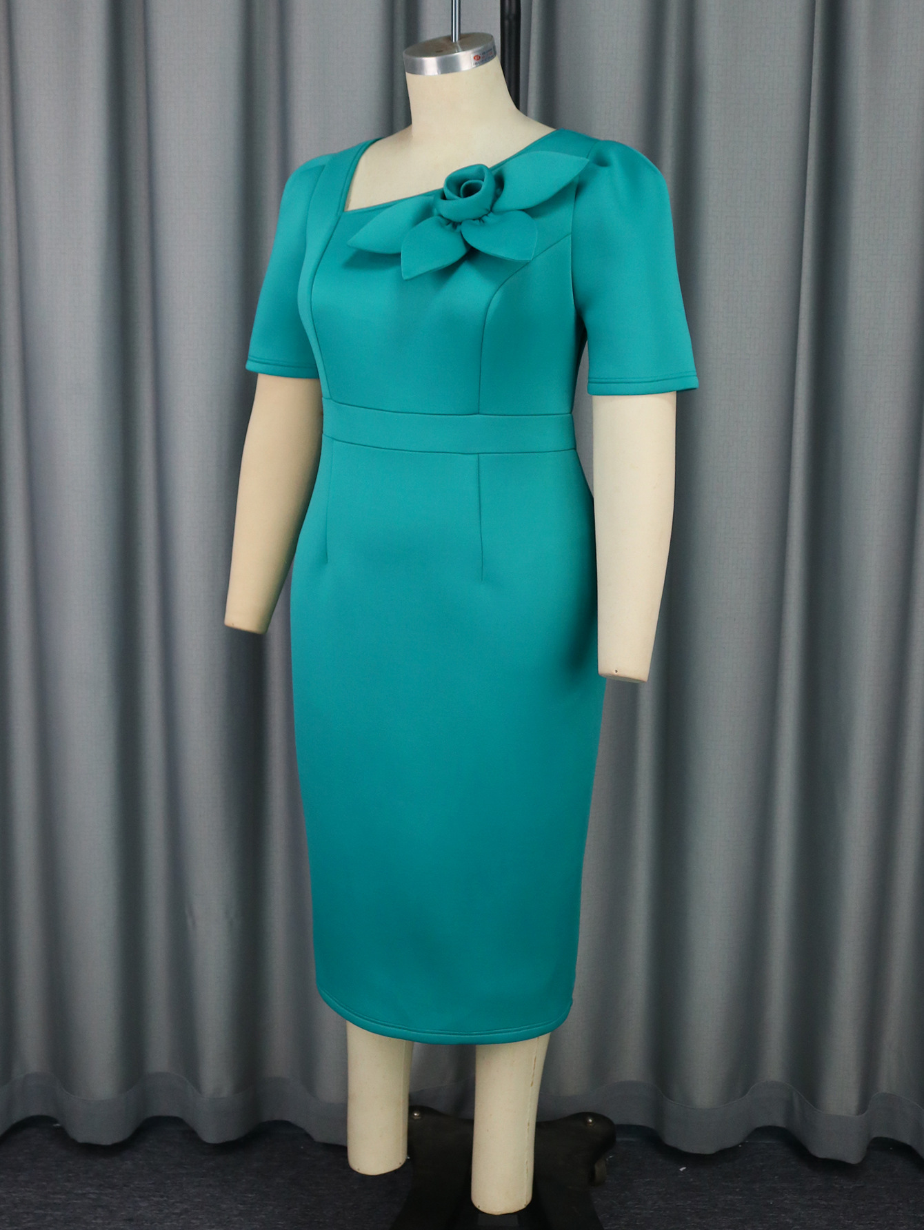 Women asymmetric collar Formal Party Dress