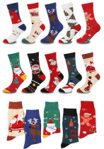 Christmas Autumn and Winter Santa Claus Elk Christmas Gift Middle Socks Christmas Autumn and Winter Santa Claus Elk Christmas Gift Middle Socks