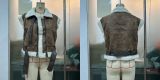 Women Zipper Pu-Leather Furry Patchwork Vest