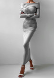 Women sexy knitting Off Shoulder Bodycon dress