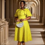 Plus Size African Women flower dress