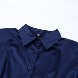 Women long-sleeved shirt dress